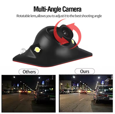 Parkir depan belakang kaca spion belakang kamera cadangan dengan UFO Waterproof LED Light Night Vision